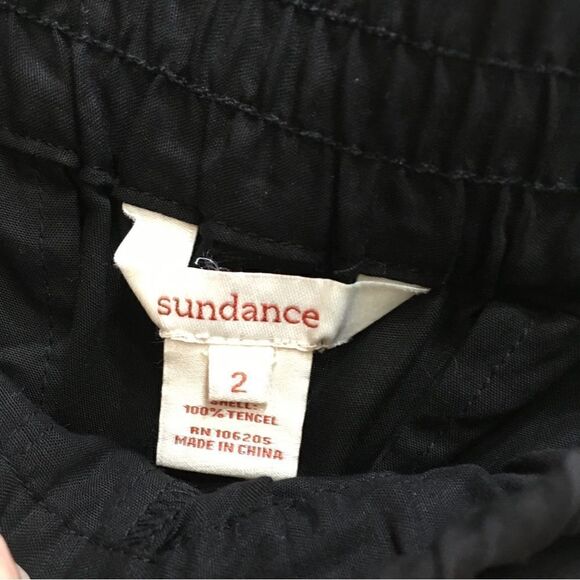 SUNDANCE PAPERBAG WAIST BLACK PANTS - Picture 4 of 5
